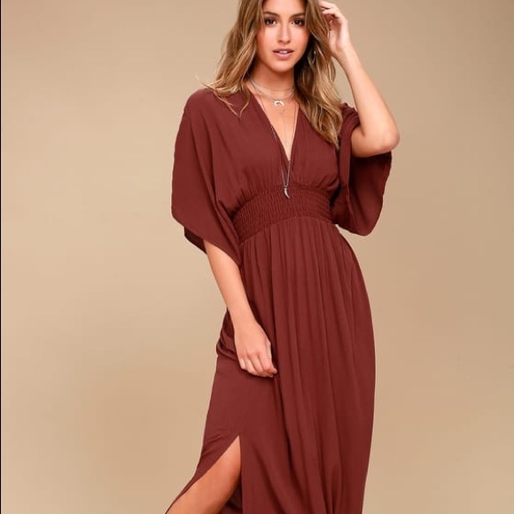 love stitch gauze kimono maxi dress